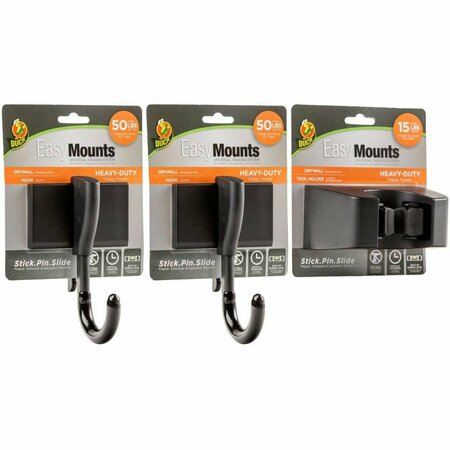 EAT-IN EasyMounts Heavy-Duty Garage Kit, Black, 3PK EA3737271